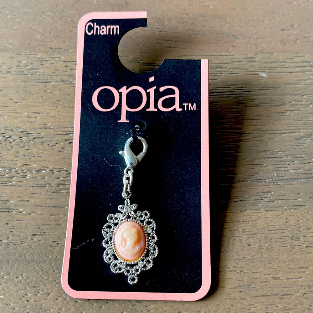 NWT pink cameo bracelet charm